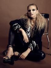 Zebra cuff coat